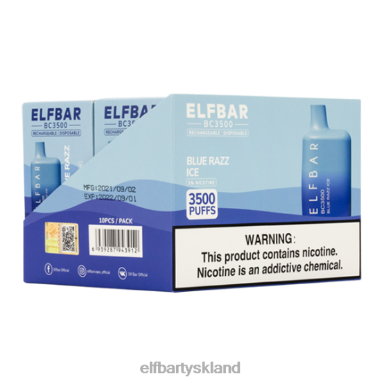 ELFBAR- blue razz ice 3500 forbruger - enkelt - 50mg 2X0XL288elf bar 1500