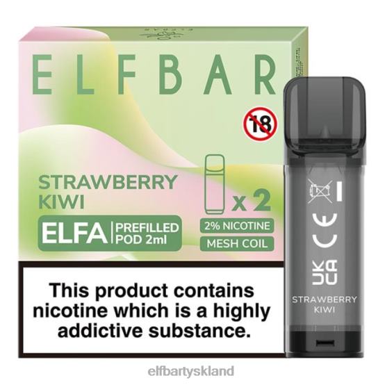 ELFBAR- elfa fyldt pod - 2ml - 20mg (2 pakke) 2X0XL107 jordbær kiwi elfbar 600 turn on