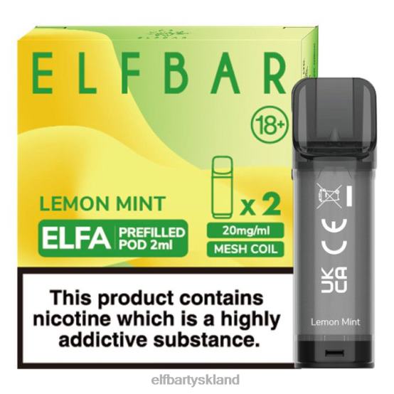 ELFBAR- elfa fyldt pod - 2ml - 20mg (2 pakke) 2X0XL110 citronmynte elfbar 600v2