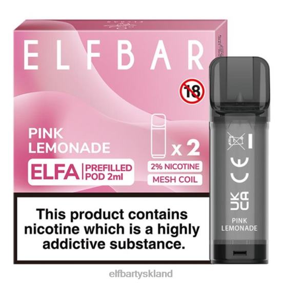 ELFBAR- elfa fyldt pod - 2ml - 20mg (2 pakke) 2X0XL111 lyserød limonade elf bar tyskland