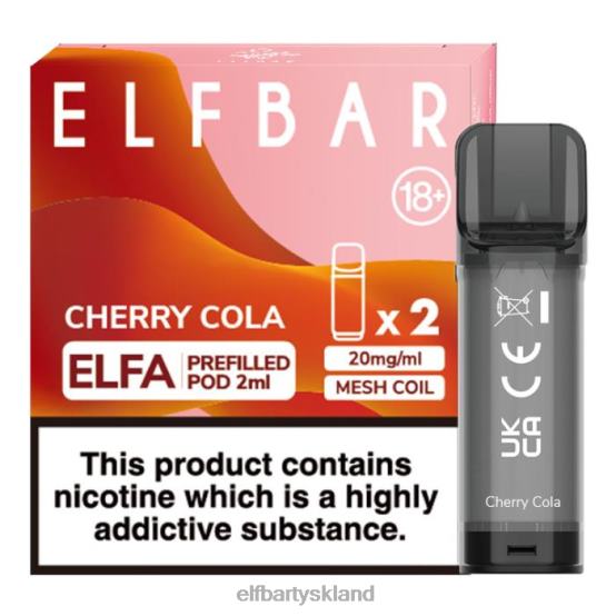 ELFBAR- elfa fyldt pod - 2ml - 20mg (2 pakke) 2X0XL113 kirsebær cola elf bar sverige