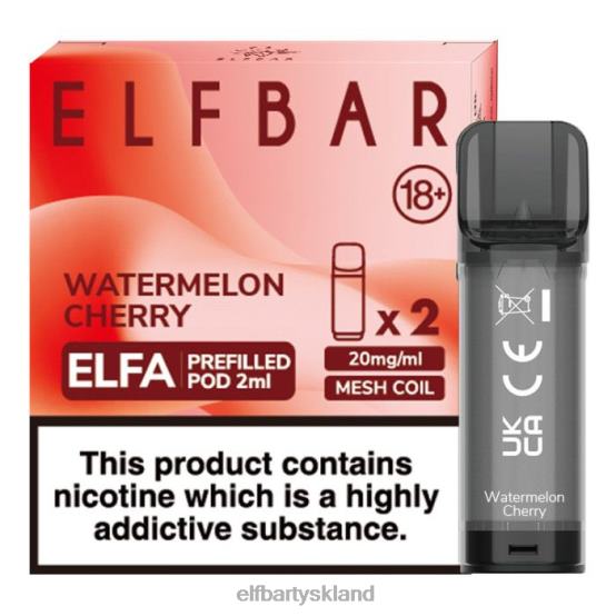 ELFBAR- elfa fyldt pod - 2ml - 20mg (2 pakke) 2X0XL121 vandmelon kirsebær elf bar tyskland