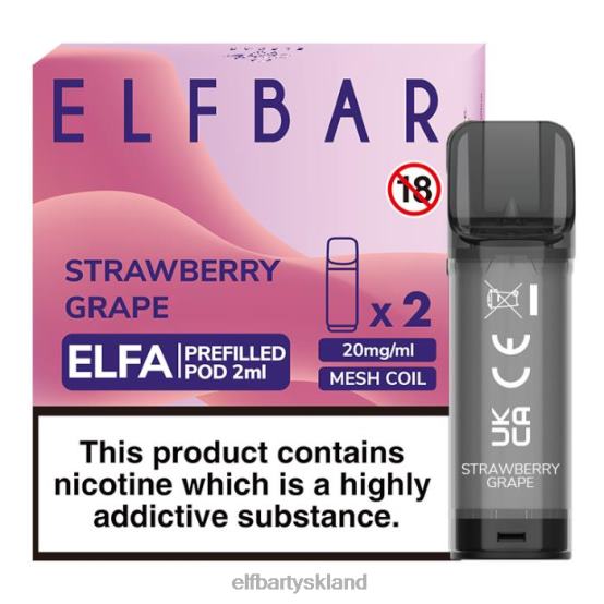 ELFBAR- elfa fyldt pod - 2ml - 20mg (2 pakke) 2X0XL130 jordbærdrue elfbar 600v2