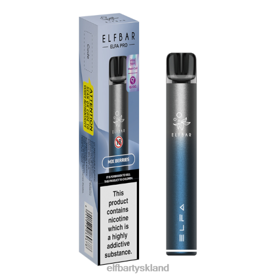 ELFBAR- elfa pro pod kit - genopladeligt 2X0XL66 aurora blå + kiwi passionsfrugt forfyldt bælg elfbar danmark