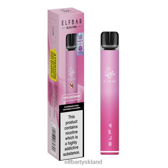 ELFBAR- elfa pro pod kit - genopladeligt 2X0XL72 pink + pink limonade forfyldt bælg elf bar uden nikotin