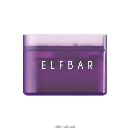 ELFBAR- færdigfyldt bælgsæt lowit 5500 2%nic kirsebærdrue limonade 2X0XL437 kirsebær drue limonade bælg+lilla batteri elfbar 600 turn on