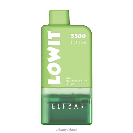 ELFBAR- færdigfyldt pod kit lowit 5500 2%nic 2X0XL426 kiwi passionsfrugt guava elfbar danmark