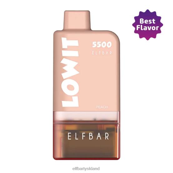 ELFBAR- færdigfyldt pod kit lowit 5500 2%nic fersken 2X0XL439 peach pod+brunt batteri elfbar global store