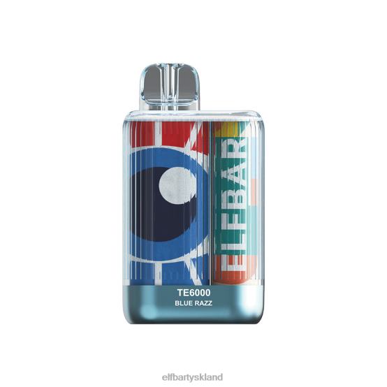 ELFBAR- bedste smag engangs vape te6000 blue razz ice 2X0XL326 blå razz is elfbar danmark