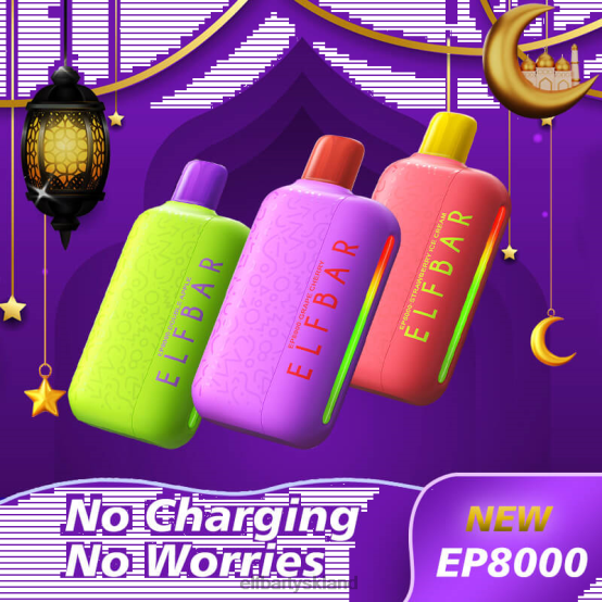 ELFBAR- engangs vape nye ep8000 puffs 2X0XL359 drue kirsebær elfbar global store