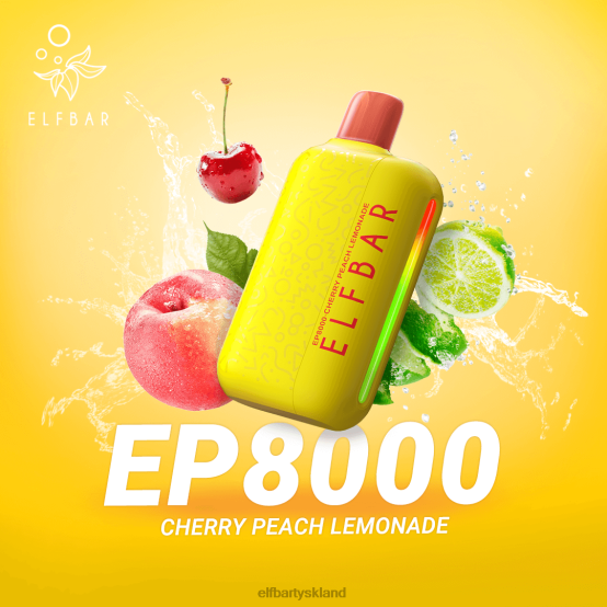 ELFBAR- engangs vape nye ep8000 puffs 2X0XL360 kirsebærfersken limonade elfbar 600v2