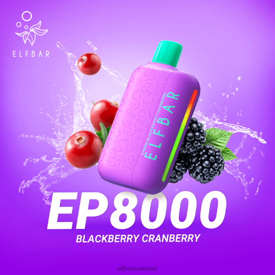 ELFBAR- engangs vape nye ep8000 puffs 2X0XL366 ferskenbær elfbar danmark