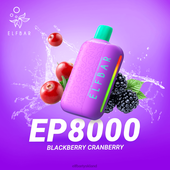 ELFBAR- engangs vape nye ep8000 puffs 2X0XL369 brombær tranebær elfbar global store