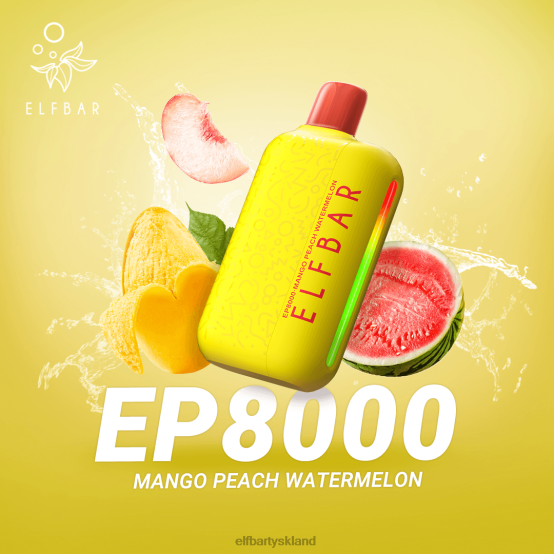 ELFBAR- engangs vape nye ep8000 puffs 2X0XL370 dobbelt mango elfbar 600v2