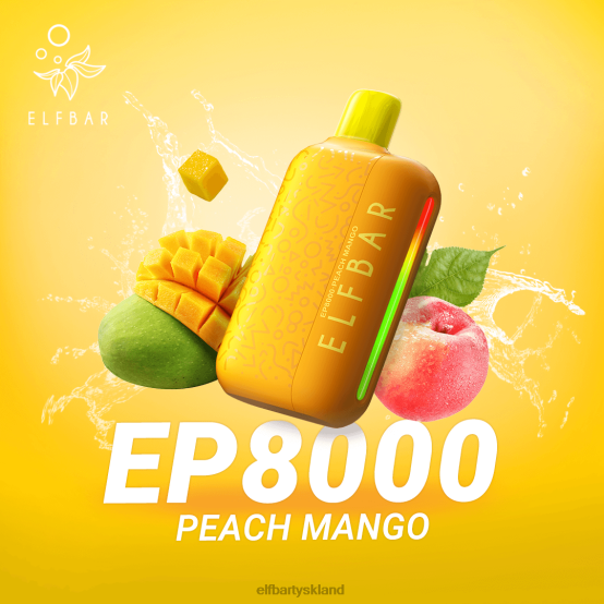 ELFBAR- engangs vape nye ep8000 puffs 2X0XL375 hvid drue elfbar 5000