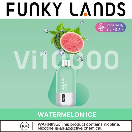 ELFBAR- funky lands best flavor engangs vape vi10000 iced serie 2X0XL456 vandmelon is elfbar danmark