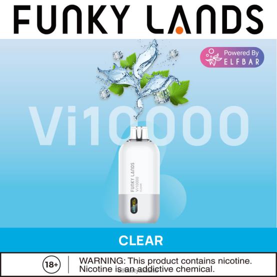 ELFBAR- funky lands engangs vape vi10000 pust 2X0XL467 tranebær drue duo is elfbar 600 turn on